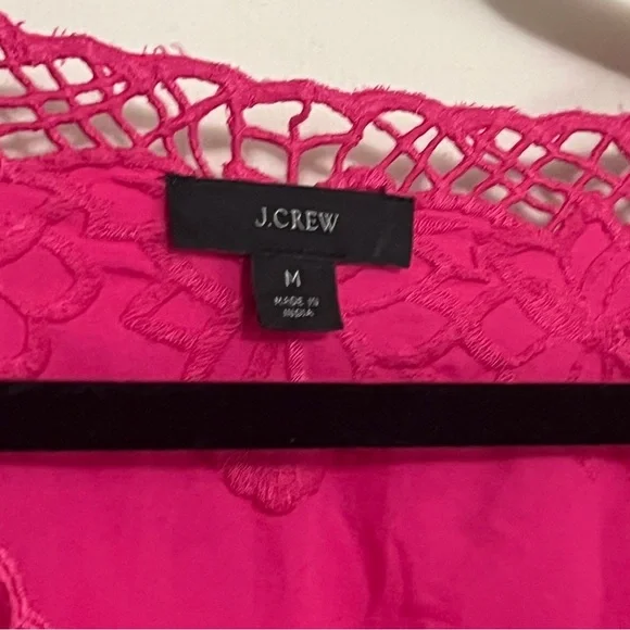 J Crew V Neck Mini Dress with Lace Trim M - Picture 7 of 8